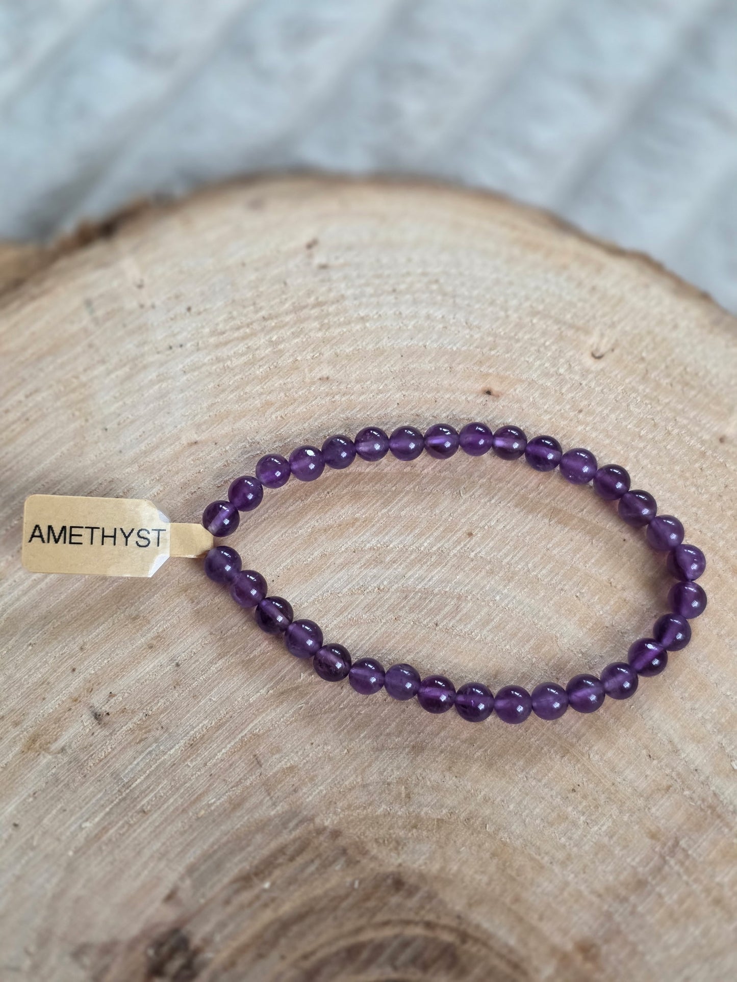 Amethyst Crystal Bracelet - 6mm