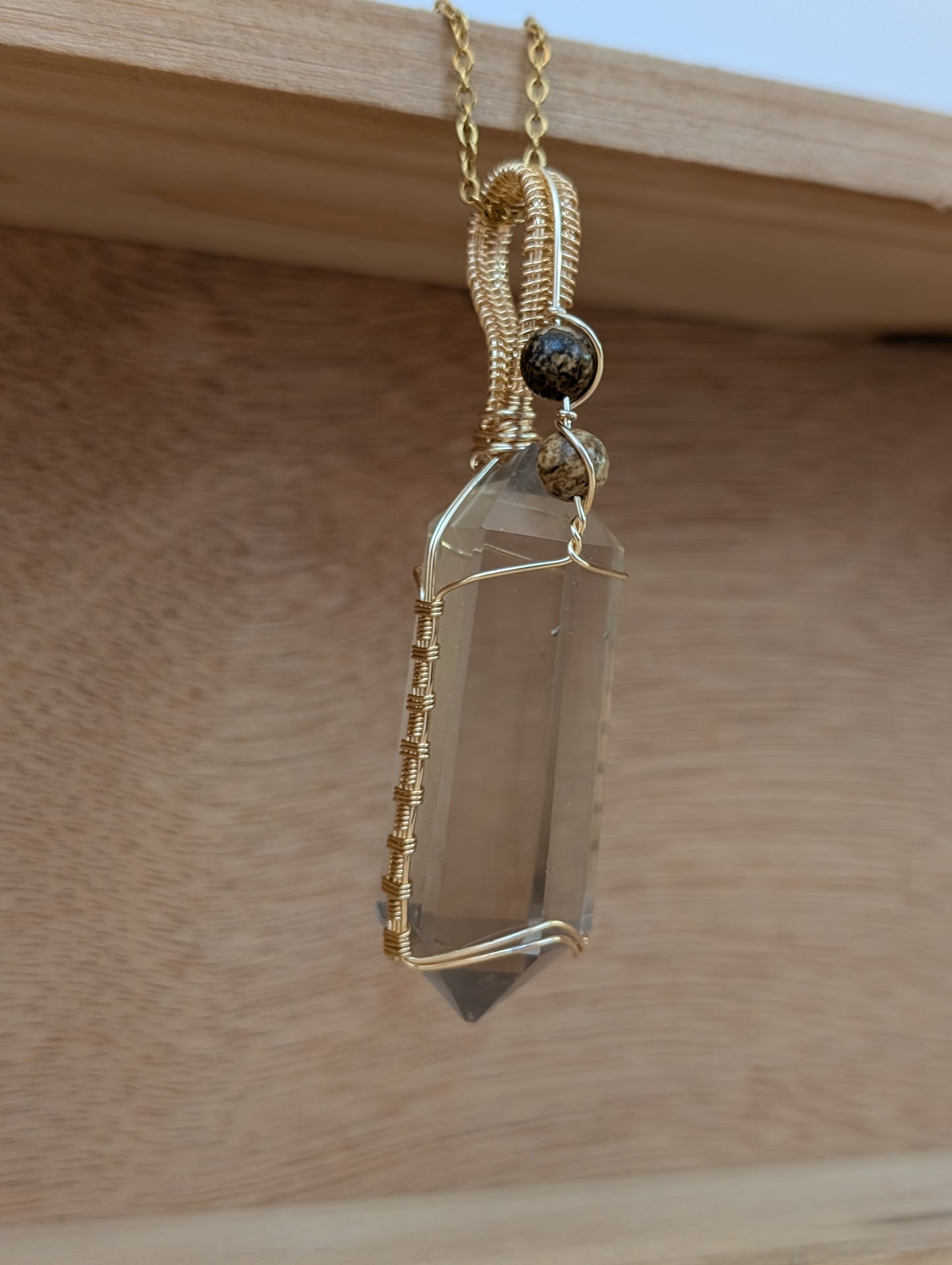 Selena - Smoky Quartz + Yellow Picture Jasper
