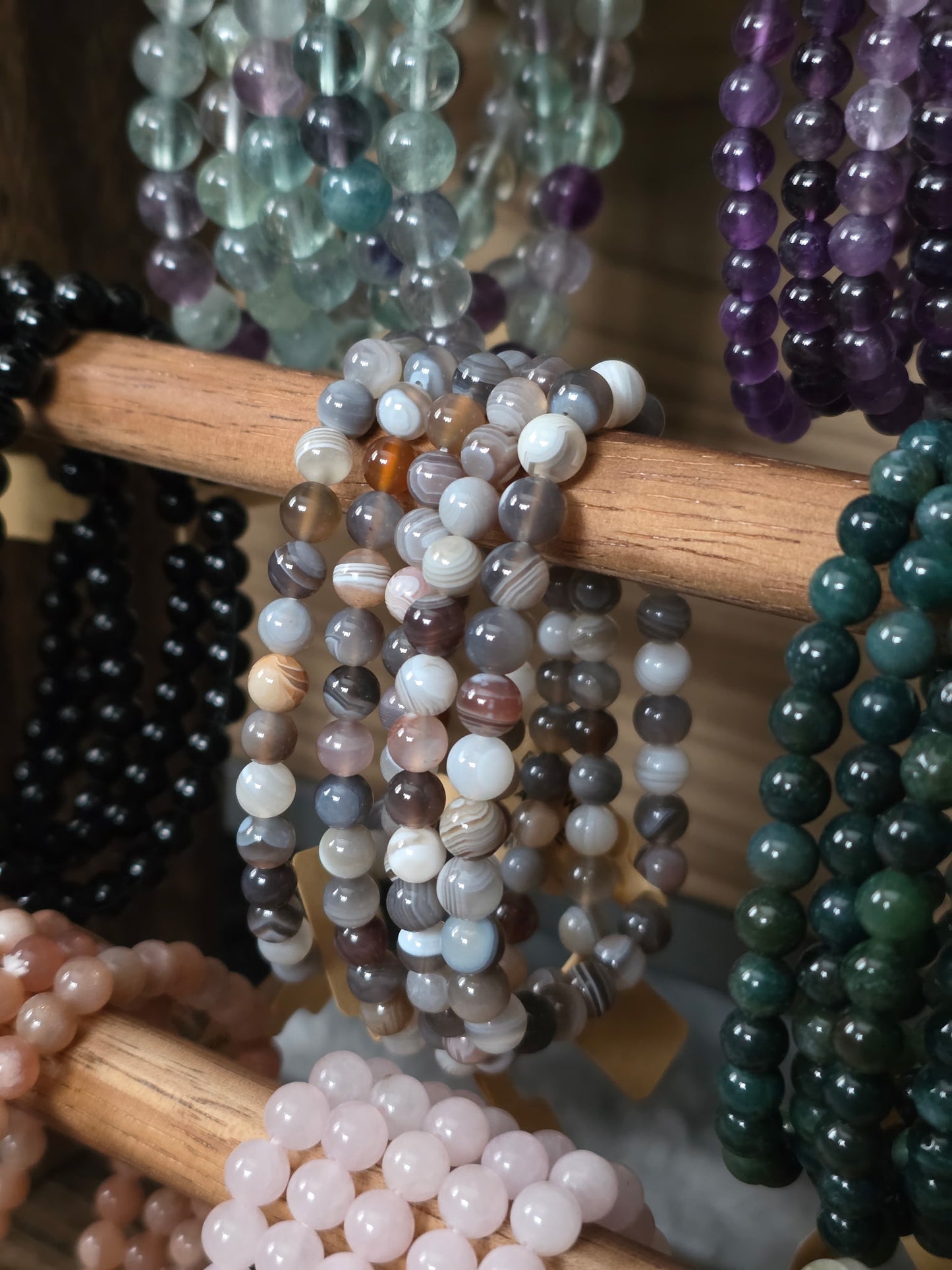 Botswana Agate Bracelet - 6mm