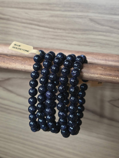 Blue Goldstone Bracelet - 8mm