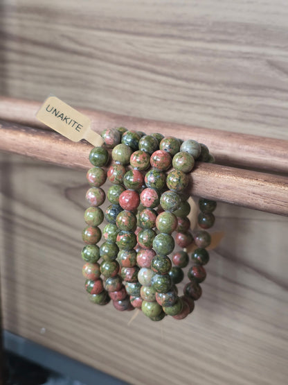 Unakite Bracelet - 8mm