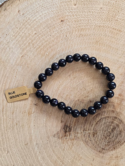 Blue Goldstone Bracelet - 8mm