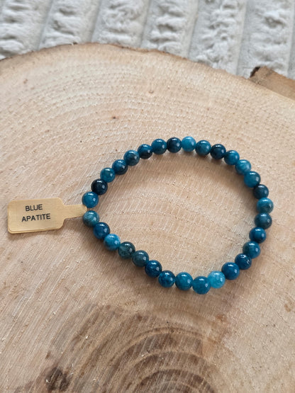 Blue Apatite Bracelet - 6mm