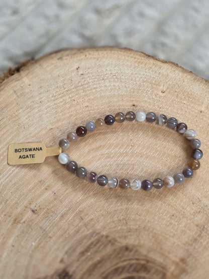 Botswana Agate Bracelet - 6mm