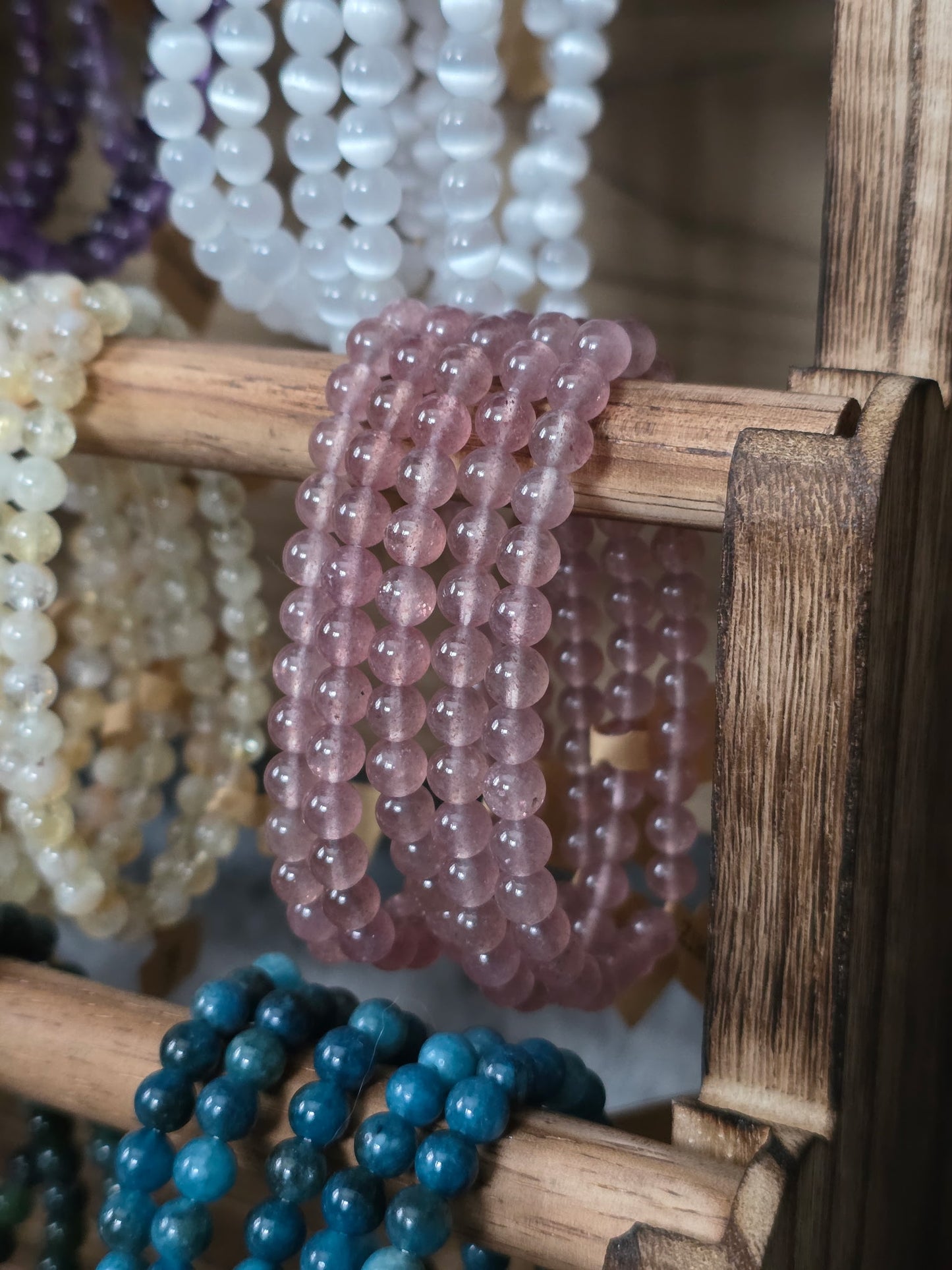 Strawberry Quartz Bracelet - 6mm