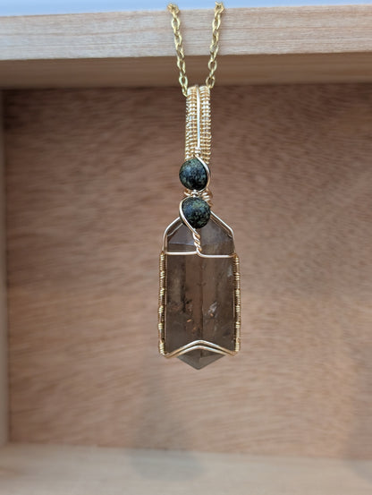 Josie - Smoky Quartz + African Turquoise