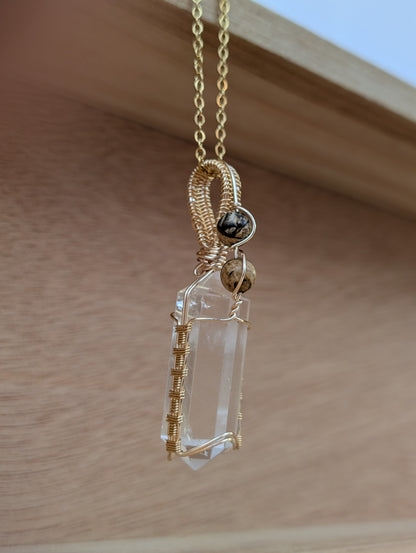 Celeste - Clear Quartz + Yellow Picture Jasper