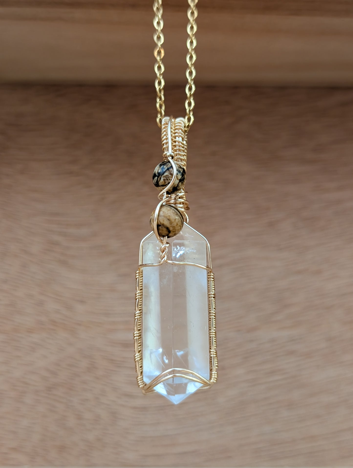 Celeste - Clear Quartz + Yellow Picture Jasper