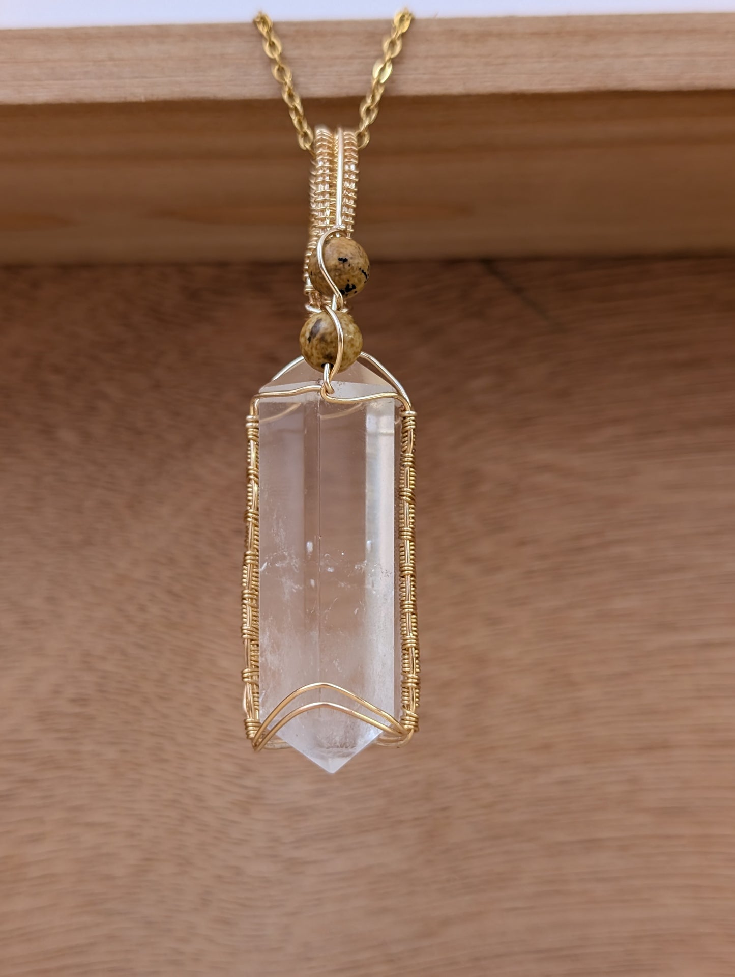 Bertha - Clear Quartz + Yellow Picture Jasper