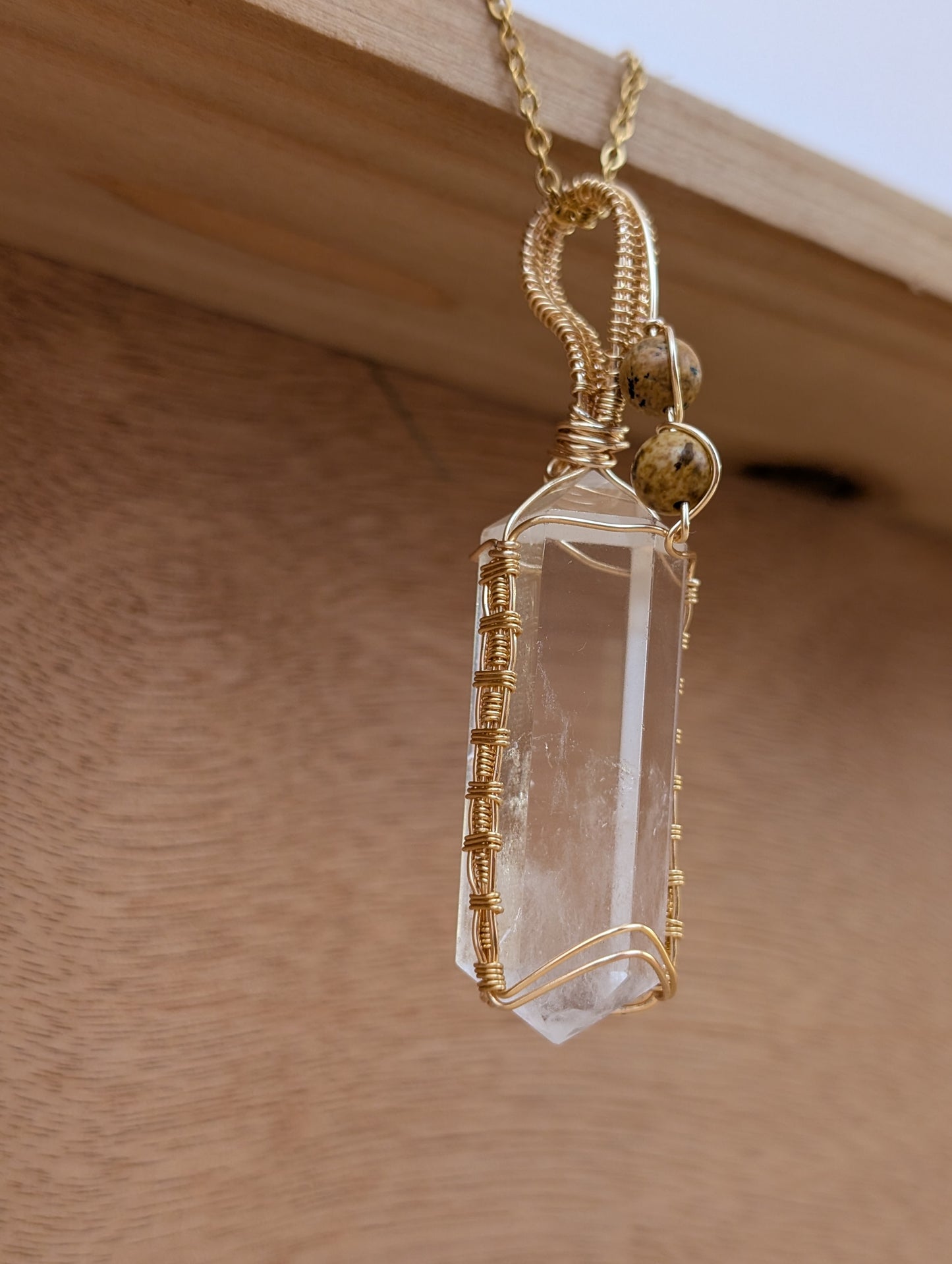 Bertha - Clear Quartz + Yellow Picture Jasper