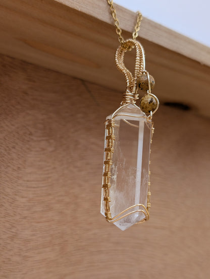 Bertha - Clear Quartz + Yellow Picture Jasper