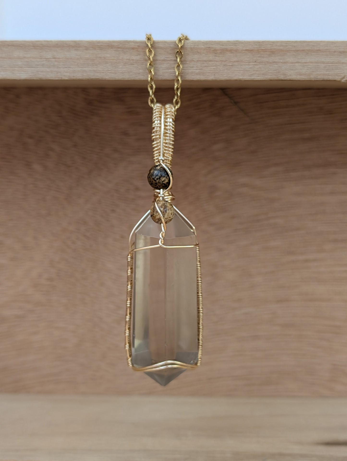 Selena - Smoky Quartz + Yellow Picture Jasper