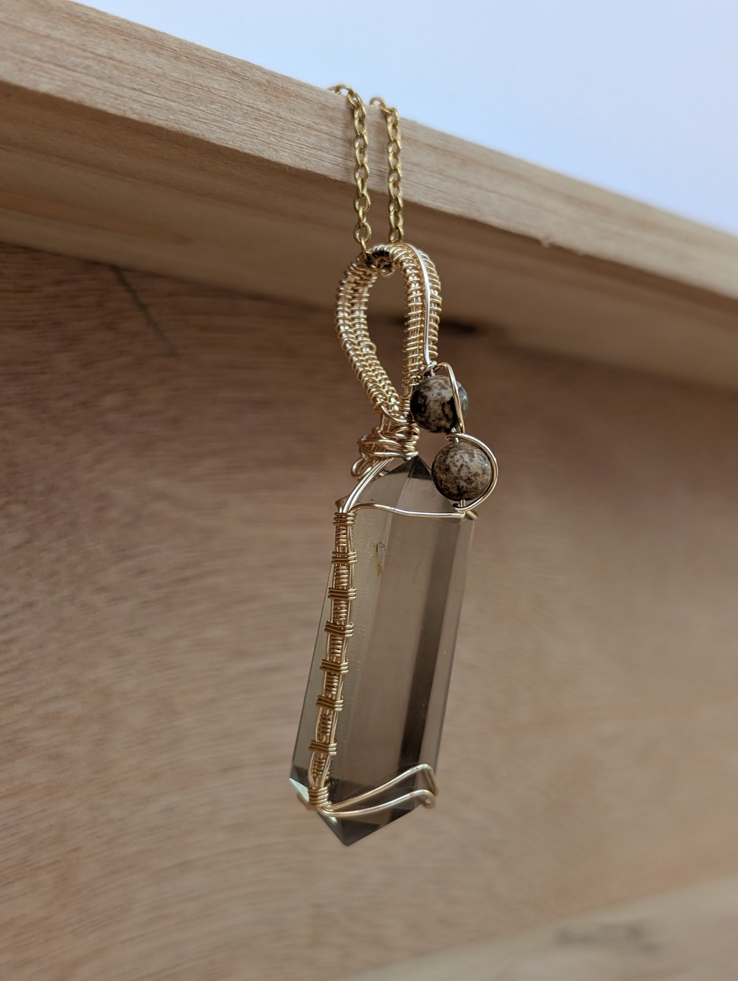 Ashton - Smoky Quartz + Yellow Picture Jasper
