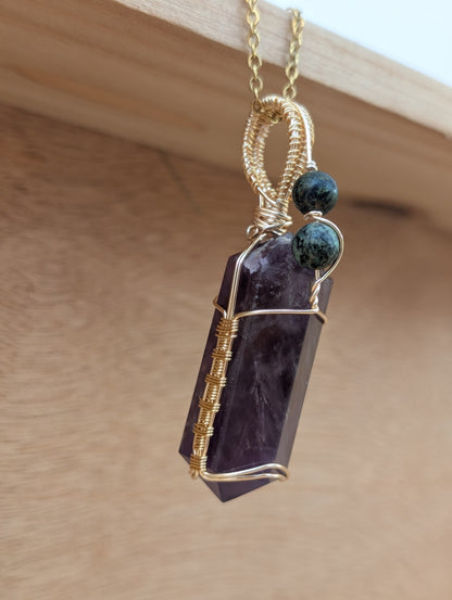 Kenzie - Amethyst + African Turquoise